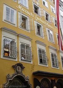 Mozart's House in Salzburg, where the famous composer born in 18th century